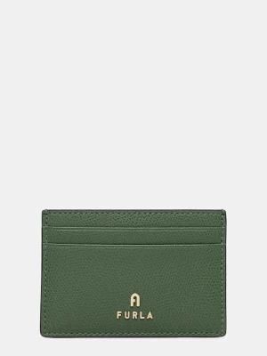 Furla etui na karty skórzane kolor zielony WP00305.ARE000.OLI00