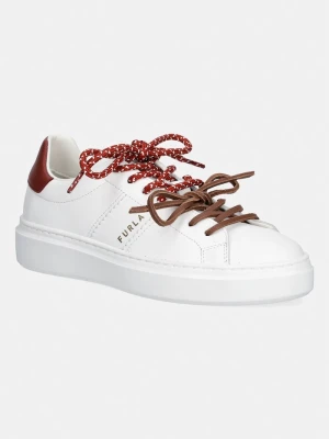 Furla Hype sneakersy damskie skórzane biały