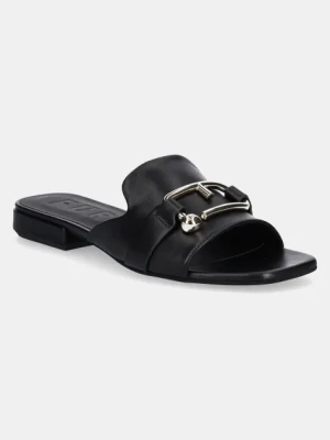 Furla klapki skórzane Nuvola Mule damskie kolor czarny YJ36FNU X30000 O6000