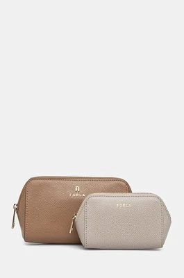 Furla kosmetyczka skórzana 2-pack kolor brązowy WE00453.ARE000.3407S