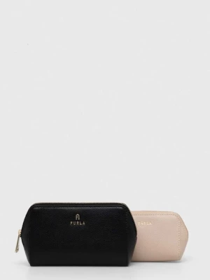 Furla kosmetyczka skórzana 2-pack kolor czarny