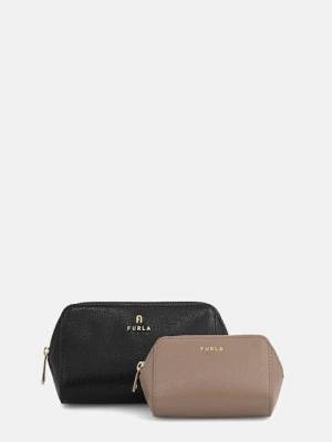 Furla kosmetyczka skórzana 2-pack kolor czarny WE00453 ARE000 2183S