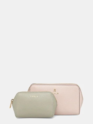 Furla kosmetyczka skórzana 2-pack kolor różowy WE00453.ARE000.4050S