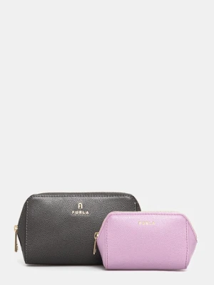 Furla kosmetyczka skórzana 2-pack kolor szary WE00453.ARE000.4313S