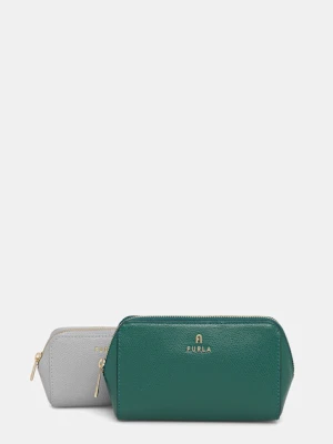 Furla kosmetyczka skórzana 2-pack kolor zielony WE00453.ARE000.4348S