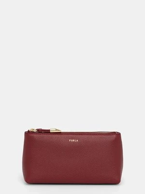 Furla kosmetyczka skórzana kolor bordowy WE00710 BX3036 CGQ00