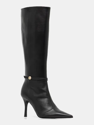 Furla kozaki skórzane Sfera damskie kolor czarny na szpilce YK03SFE X30000 O6000