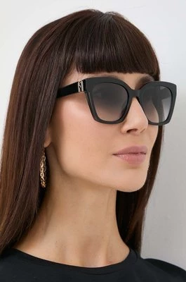Furla okulary przeciwsłoneczne damskie kolor czarny SFU708_540700