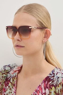 Furla okulary przeciwsłoneczne damskie kolor różowy SFU713_5302AS