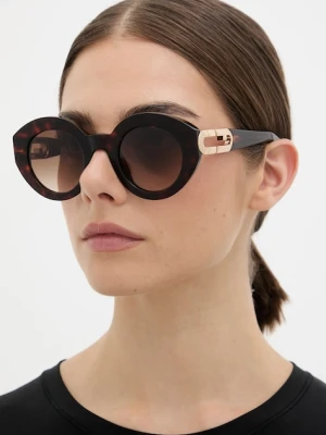 Furla okulary przeciwsłoneczne okrągłe damskie