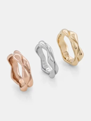 Furla pierścionek damski metalowy 3-pack
