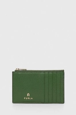 Furla portfel skórzany damski kolor zielony