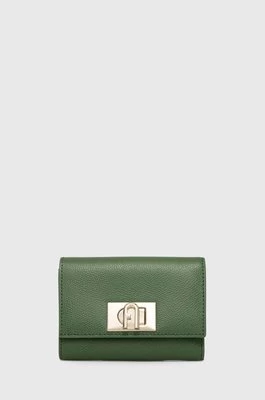 Furla portfel skórzany damski kolor zielony WP00225 ARE000 2813S