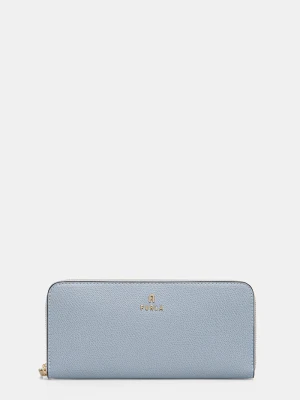 Furla portfel skórzany niebieski