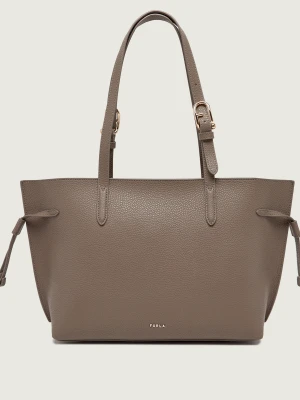 Furla Skórzana shopperka Furla Ava M szary