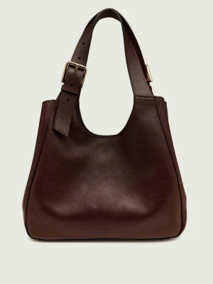 Furla Skórzana shopperka Furla Dora M brązowy