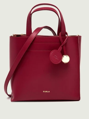 Furla Skórzana torebka na ramię Furla Divide It bordowy