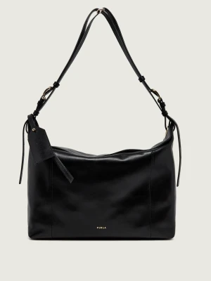 Furla Skórzana torebka na ramię Furla Ginevra L czarny