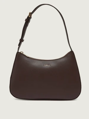 Furla Skórzana torebka na ramię Furla Margot brązowy