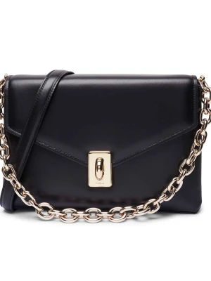 Furla Skórzana torebka na ramię FURLA MERIDIANA czarny
