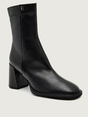 Furla Skórzane botki na słupku FURLA DIAMANTE