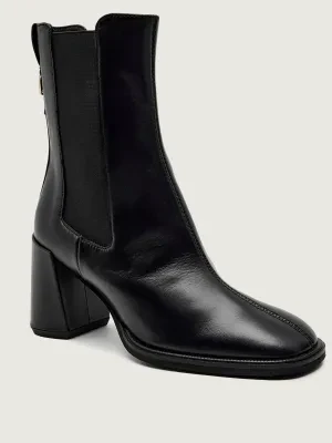 Furla Skórzane botki na słupku FURLA DIAMANTE CHELSEA