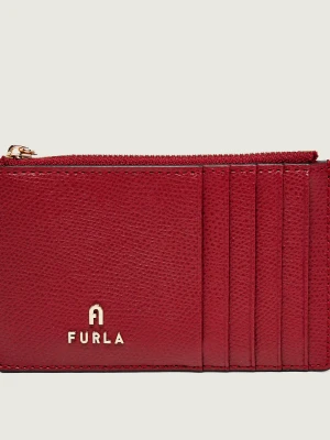 Furla Skórzane etui na karty Furla Camelia bordowy