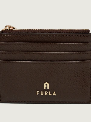 Furla Skórzane etui na karty Furla Camelia brązowy