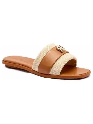 Furla Skórzane klapki CANVAS