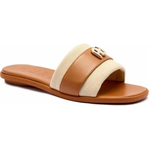 Furla Skórzane klapki CANVAS