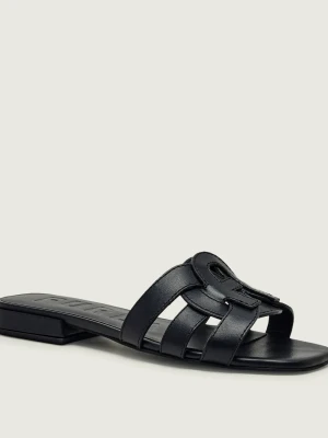Furla Skórzane klapki FURLA SUMMER czarny