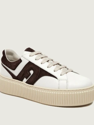 Furla Skórzane sneakersy Furla Sky | zamsz biały