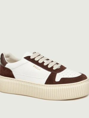 Furla Skórzane sneakersy Furla Sky | zamsz brązowy