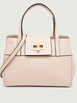 Furla Skórzany kuferek Furla Amelia pudrowy róż