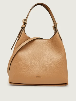 Furla Skórzany kuferek Furla Primrose beżowy