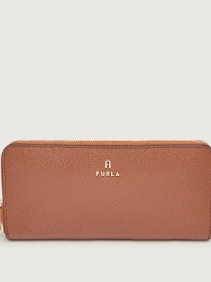Furla Skórzany portfel Furla Camelia brązowy