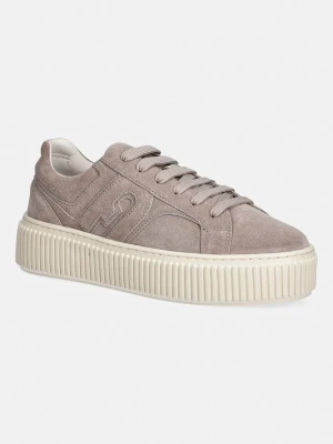 Furla Sky Lace-Up sneakersy damskie zamszowe brązowy