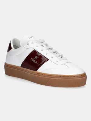 Furla sneakersy skórzane Enjoy Lace-Up Sneaker damskie kolor biały YI79ENJ BX3711 4236S