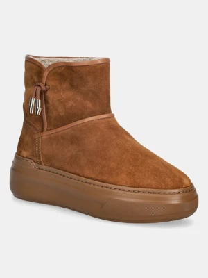 Furla śniegowce zamszowe Nuage Snow Boot kolor brązowy YK30NUA BX4212 RY000