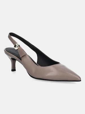 Furla szpilki skórzane Sfera Slingback kolor brązowy YJ07SFE X30000 MA200