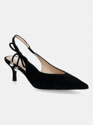 Furla szpilki zamszowe Poppy czarny