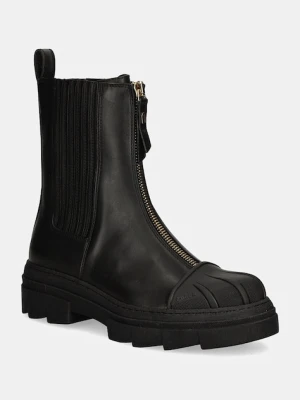 Furla sztyblety skórzane Gum Chelsea Boot damskie kolor czarny na platformie YG95FGU BX3506 O6000