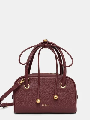 Furla torebka crossbody damska skórzana bordowy
