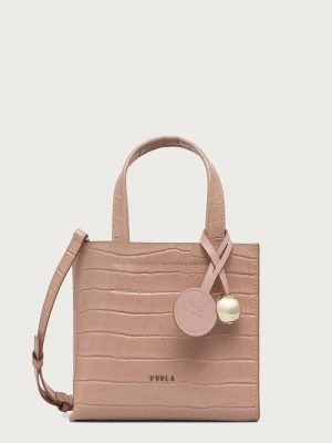 Furla torebka crossbody damska skórzana Divide It Mini Tote różowy