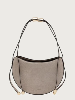 Furla torebka crossbody damska skórzana Moonstone S szary