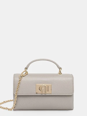 Furla torebka crossbody damska skórzana szary
