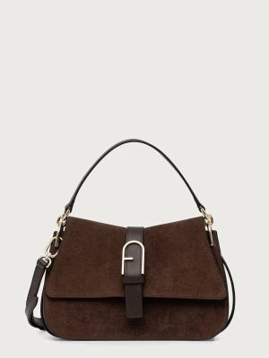 Furla torebka crossbody damska zamszowa brązowy