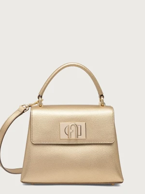 Furla torebka damska skórzana 1927 Mini Top Handle złoty