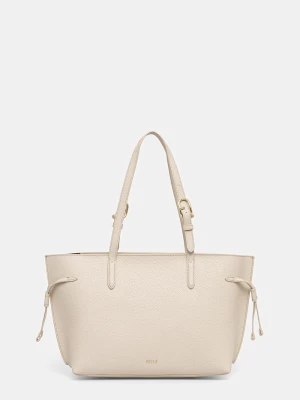 Furla torebka shopper damska skórzana beżowy