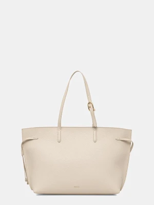 Furla torebka shopper damska skórzana beżowy